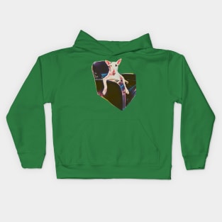 Bull Terrier Chair Kids Hoodie